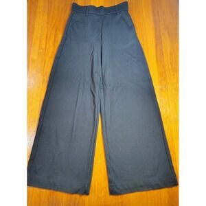 Lee‎ Women Wide Leg Pants Black Viscose Blend work office stretchy pull on